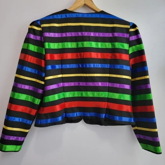 Vintage Black Blazer Size Petite 14 - Picture 2 of 16